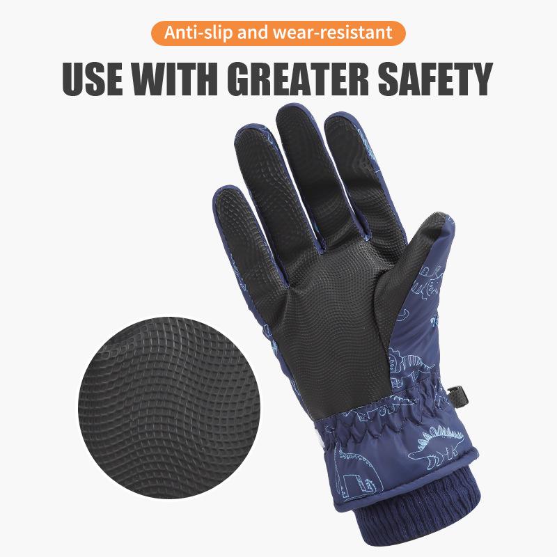 Children's Winter Ski Gloves: Warm, Windproof & Waterproof for Ages 6-13