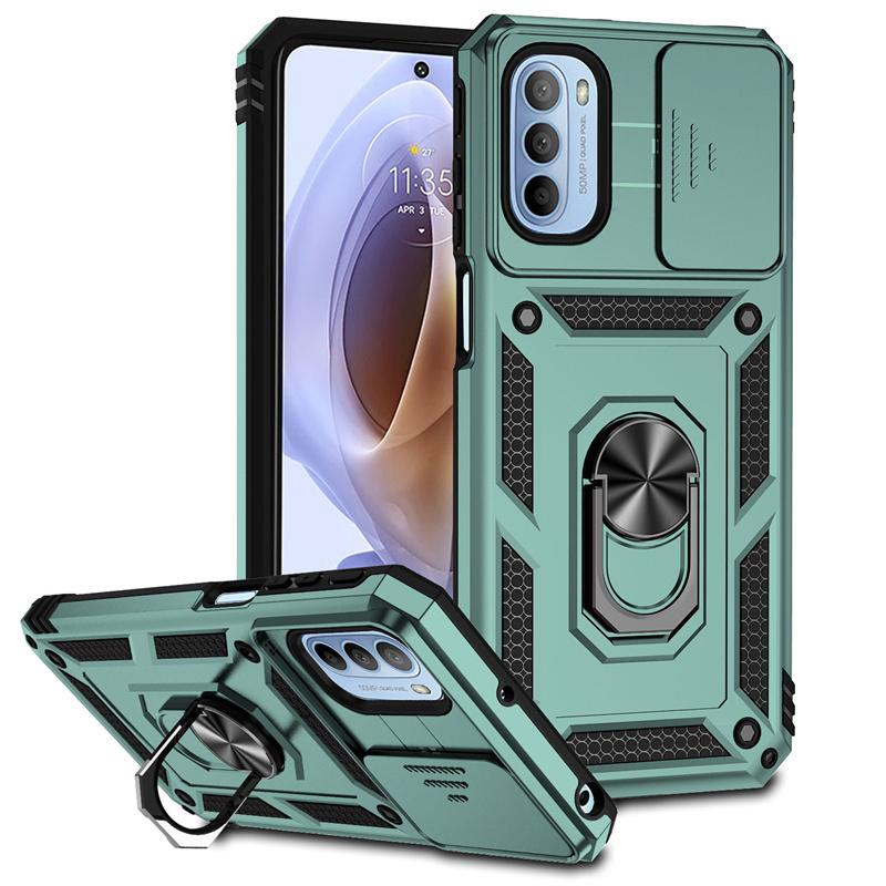 For Motorola Moto G31 G41 Case Magnetic Metal Ring Holder Armor Cases For Moto G 31 41 MotoG31 MotoG41 Slide Lens Protect Cover
