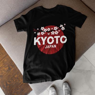 Kyoto Japan Shirt Cherry Blossom Travel Graphic Tee Unisex