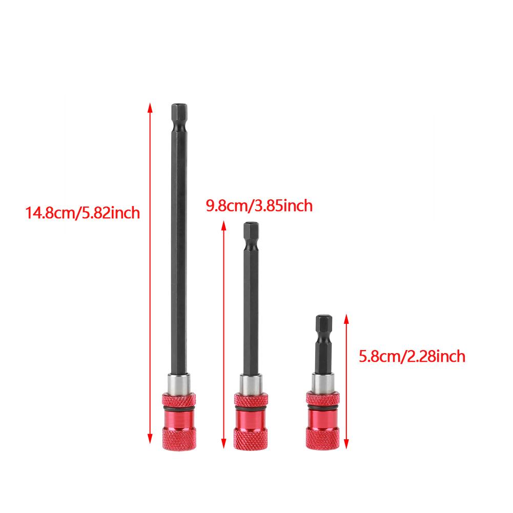 3Pcs1 4 Hex Shank Quick Release Magnetic Drill Bit Holder Screwdriver Extension 60 100 150mm