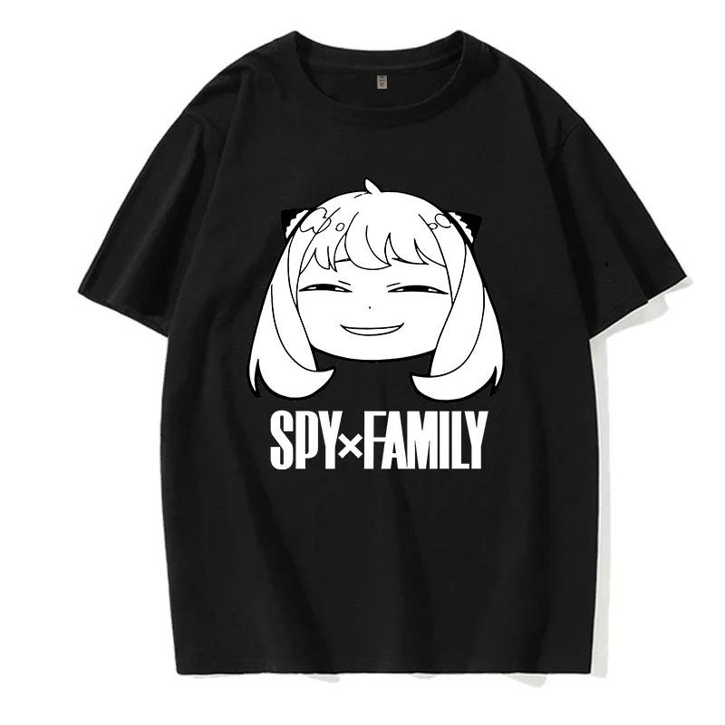 Y2k Shirt Anya Forger Spy X Family Anime T Shirt Kawaii Cartoon Mens_Women Tops Cotton Best Selling Round Neck Comfortable Soft