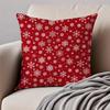 Christmas Illustration Festive Cushion Cover Pillowcase Antidustmite Invisible Zipper Short Plush Sofa Cushion