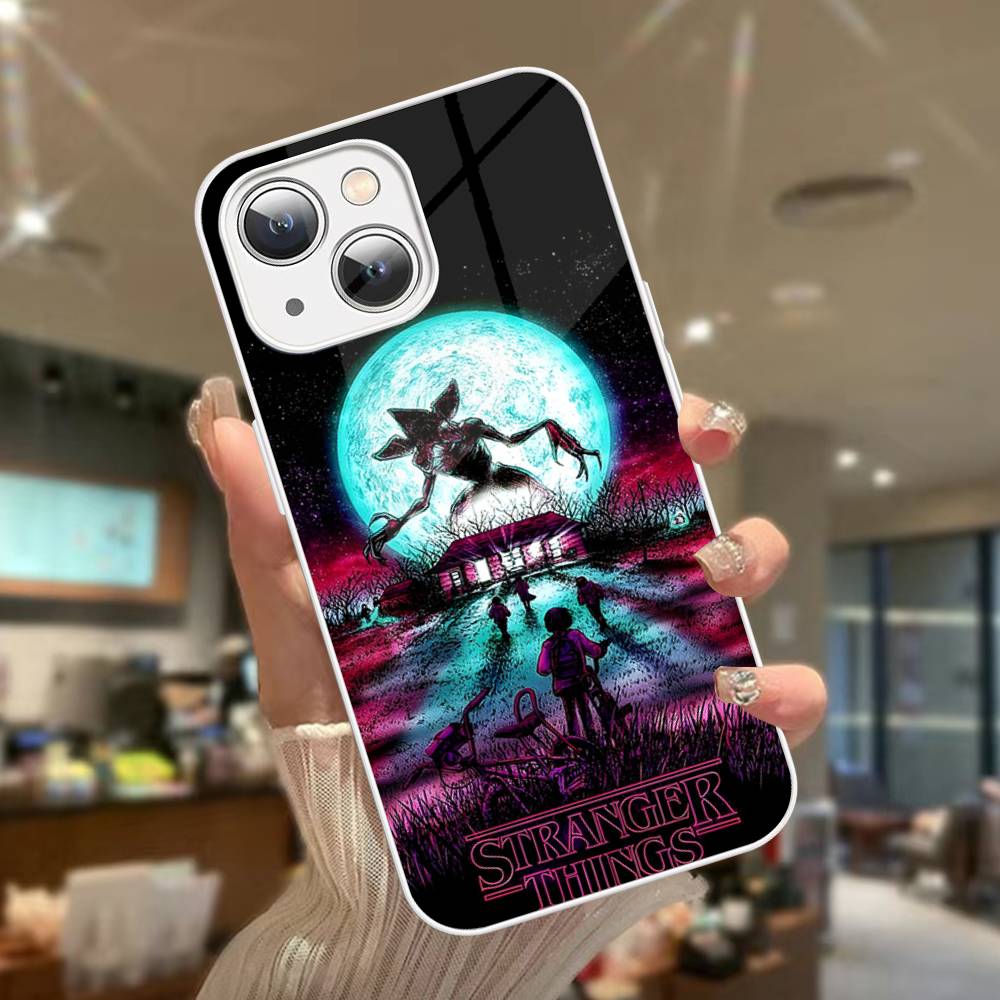 Hot S-Stranger T-Things For IPhone 14 13 12 Mini 11 Pro XS Max X XR 14 Plus Tempered Glass Cover