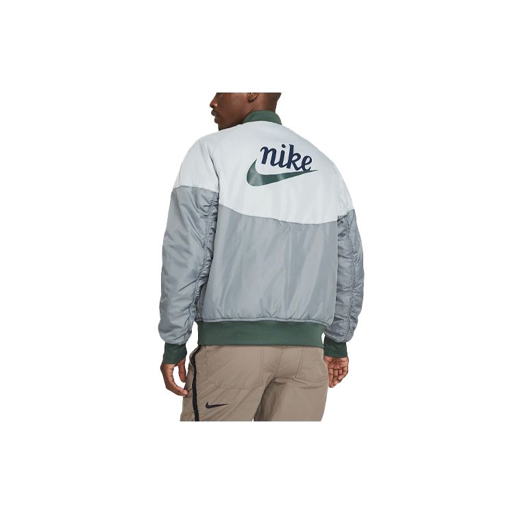 Nike Sportswear Heritage Essentials Reversible Cotton Jacket Men Outerwear Galaxy-Green CZ9999-337