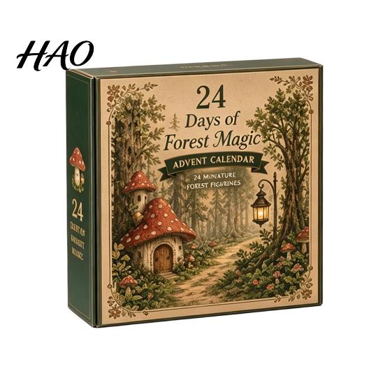 Christmas Advent Calendar 2026 Spirit Calendar, 24-Day Countdown Mini Figure Set, Elf Alien Gift Box for Family Fairy Ornament Collection, Resin