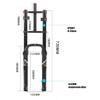 HIMALO 26 Zoll Fat Tire Schnee-Fahrradgabel 34mm Übergröße 135mm Ausfallende Luftfederung mit einstellbarer Dämpfung Fahrradzubehör