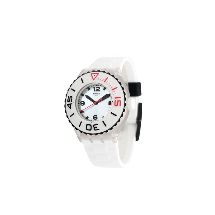 

Swatch Scuba Libre Series Quartz Movement 200 Meters Water Resistant Watch 44mm Gray Dial Plastic Case Silicone Strap Unisex watches SUUK401 Gray