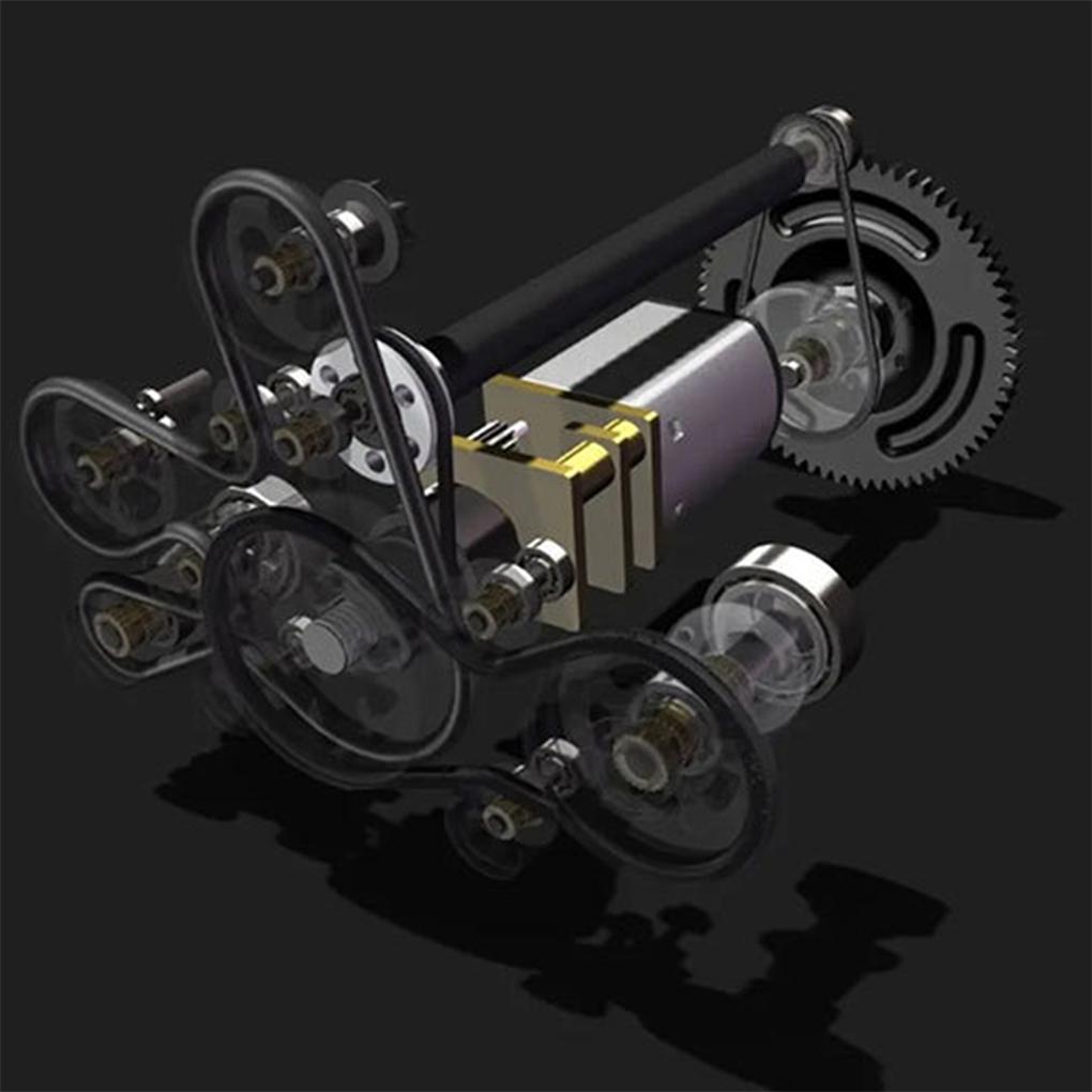 V8 Engine RC Car Model Kit With Belt Wheel Winding Structure Engine Internal Combustion Water Pump