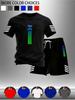 Men's Quick-Dry Mesh Sports Suit: Vertical Stripe Short Sleeve T-Shirt & Shorts Two-Piece