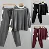Korean Plus Size Fashion Temperament Suit Women's Autumn and Winter 2025 New Casual Knitting Two-piece Set