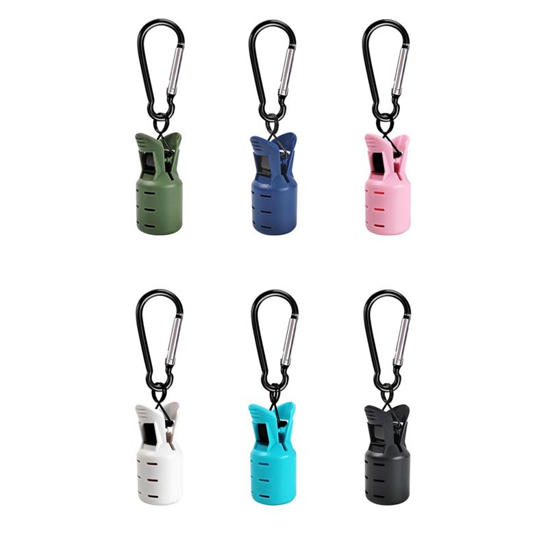 A23I-9Pcs Squid Jig Bait Protector Kit Octopus Squid Hooks Cover Cuttlefish Umbrella Lure Cap With Carabiner Fishing Tackle