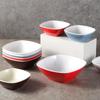 Melamine Imitation Porcelain Square Plastic Bowl for Restaurants and Hotels - Perfect for Fast Food, Barbecue, Bibimbap, and Desserts.