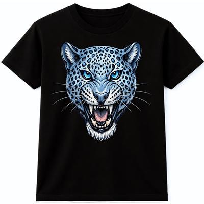 Snow Leopard T Shirt Big Cat Face Wildlife Animal Mountain Wildlife Graphic Tee