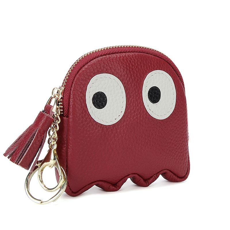 Cartoon Cute Coin Purse Leather Coin Purse Mini Niche Design Korea Ins Soft First Leather Coin Purse Girls Nice Gift