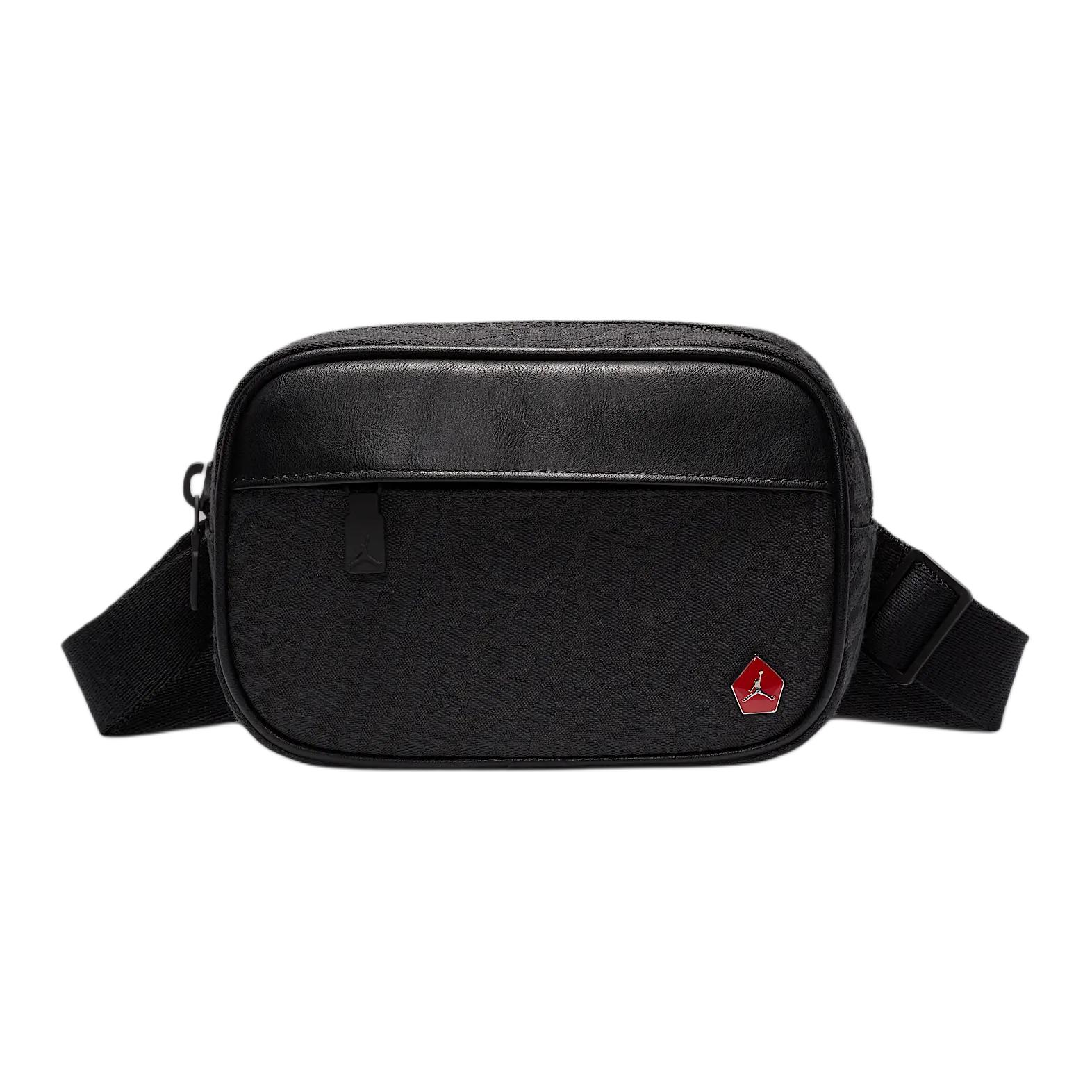 Jordan Elephant Print Zipper Closure Polyester Single Shoulder Crossbody Waist Bag Unisex bags Black MA9023-G0T Black