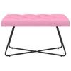 Bench with Button Tufting Pink 80 x 40 x 46 cm Fabric