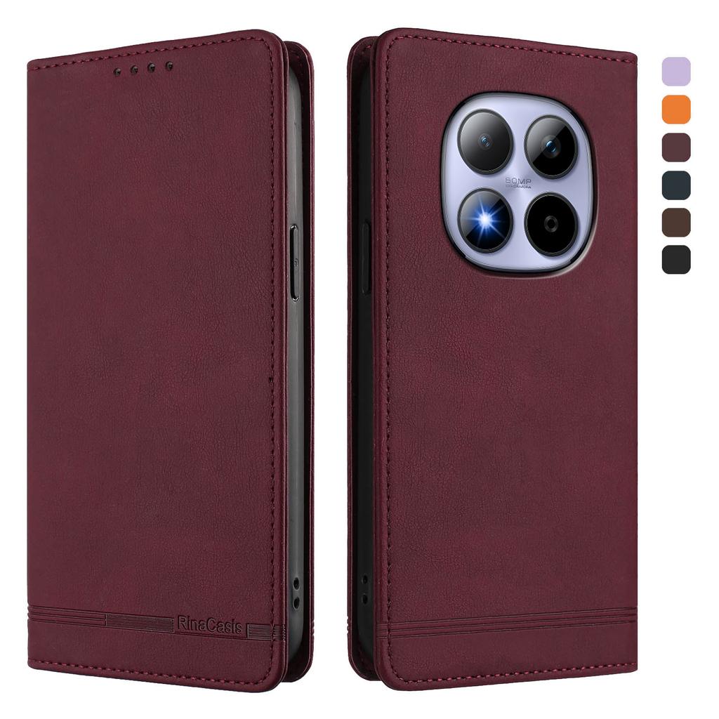 RINACASIS RC23 For Xiaomi Poco M8 Pro 5G/Redmi Note 15 Pro+ 5G (Global) Case RFID Blocking Wallet Stand PU Leather Phone Cover