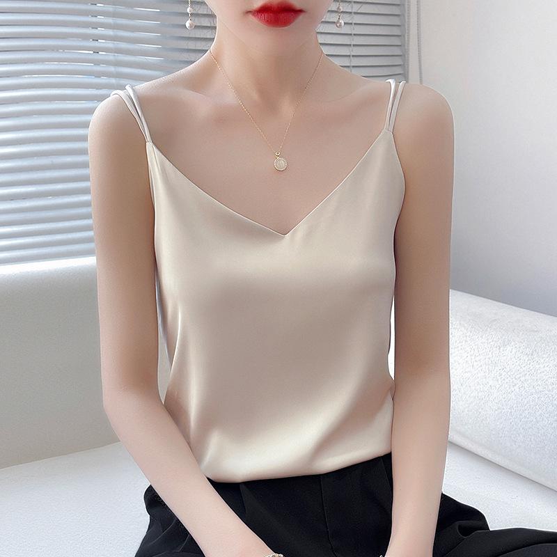 Silky Criss-Cross Back Camisole - Women's Summer Innerwear and Outerwear