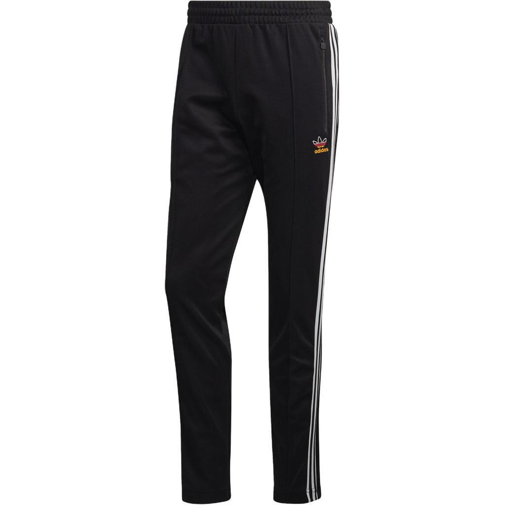 Adidas Originals Trefoil Solid Print Logo Joggers With Elastic Waist Men Bottoms Black HK7402
