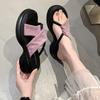 Fashion Beach Casual Slippers 2025 Summer New Fashion Women's Thick Bottom Korean Version Simple Versatile Comfortable Soft sole Sandals