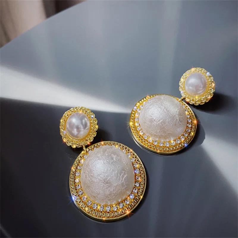 Elegant Fashion Big Pearl Dangle Earrings  for Women Girl Gift Jewelry Wholesale