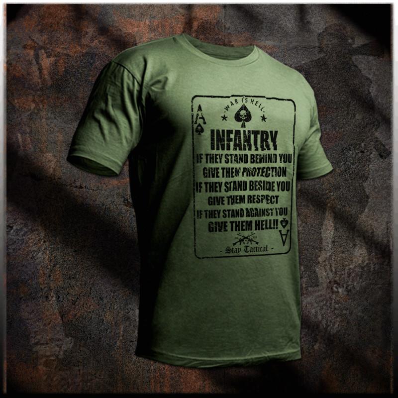 

Infantry t-shirt Combat Veteran Army Infantryman Spec Ops Tactical assault tee M