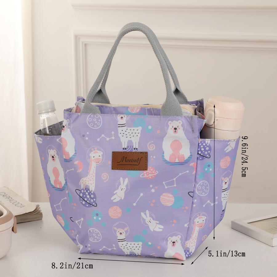 Large-capacity insulated handbag, foldable aluminum foil insulated ice pack bag, outdoor camping picnic bag