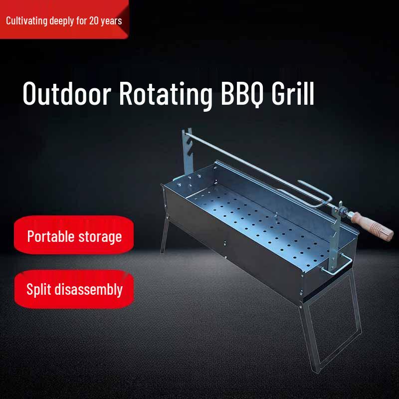 Beifu Outdoor Rotary Charcoal BBQ Grill & Roaster Set