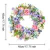 Artificial Front Door Wreath Hanging Ornament Spring Decor for Indoor Outdoor