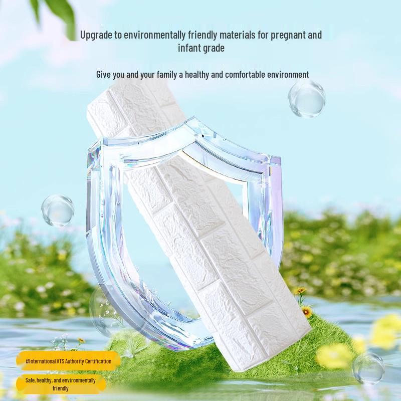 Samoprzylepne wodoodporne naklejki ścienne 3D imitujące cegłę piankową - Dekoracyjna osłona odporna na wilgoć