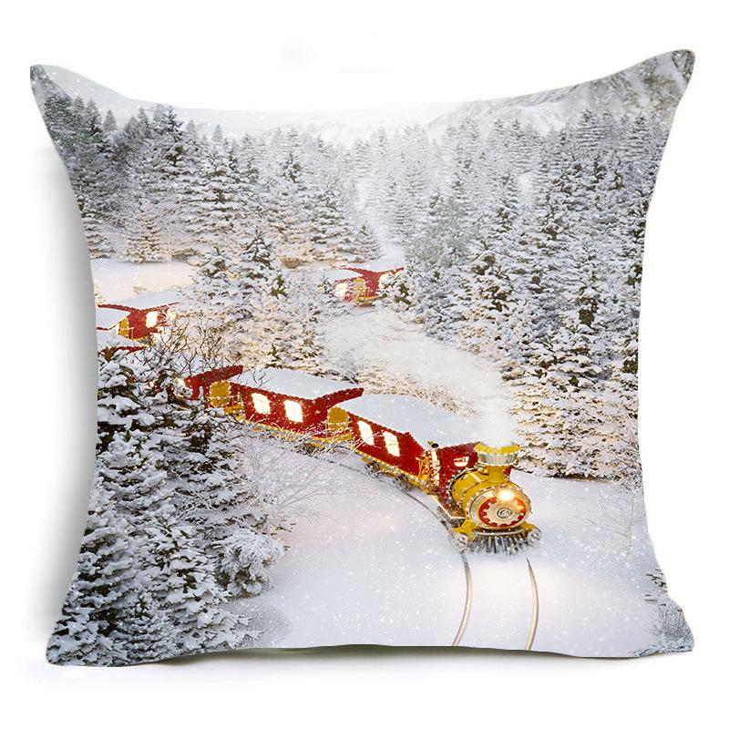 

Рождественский снег Коттедж серии наволочки праздник украшения дома Рождественский подарок Чехлы на подушки 40x40cm