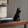 3D Printed Geometric Shepherd Dog Ornament, Minimalist Dog Sculpture for Nordic Light Luxury Home Decor, Entry Desk TV Cabinet Accent Gift