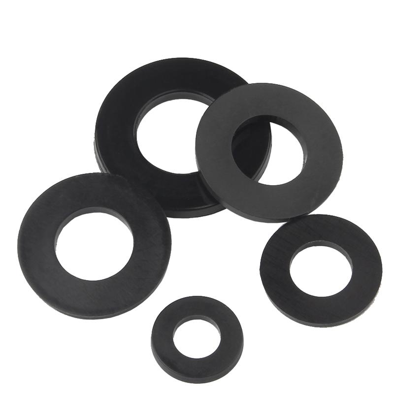 500pcs M2 M2.5 M3 M4 M5 M6 M8 Black White Nylon Flat Washer Plastic Insulation Spacers Seals Gasket Washers Ring Kit