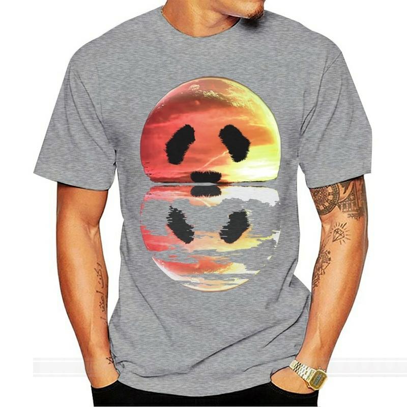 

Футболки Sunset Panda Moon Shadow Мужские Формальные С Коротким Рукавом Пуловер Хлопковая Одежда Университетская Футболка Оверсайз Пляжная Футболка 4XL