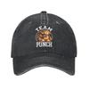 Sommer Punch Monkey Baseballkappe Sonne Sonnenschutz Design Gewaschene Trucker-Kappe Unisex Damen yk Niedlich Jagd Camping Snapback-Kappe