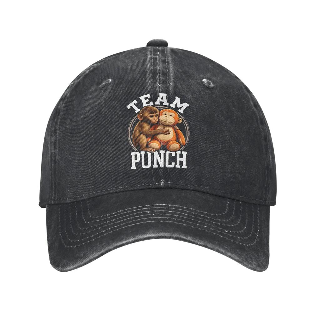 Sommer Punch Monkey Baseballkappe Sonne Sonnenschutz Design Gewaschene Trucker-Kappe Unisex Damen yk Niedlich Jagd Camping Snapback-Kappe