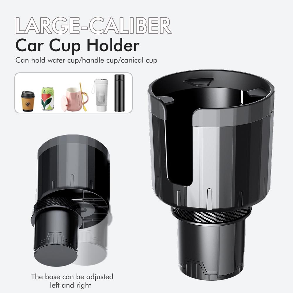 Large Insulated Cup Holder Multi-Purpose Car Cup Holder Adjustable Base For Water Bottles, Coffee Cups, and More