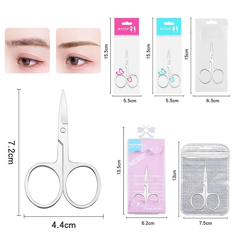 1Pcs Eyebrow Scissor Eyelash Trimmer Facial Hair Remover Stainless Steel Nail Cuticle Manicure Scissor Beauty Makeup Tool