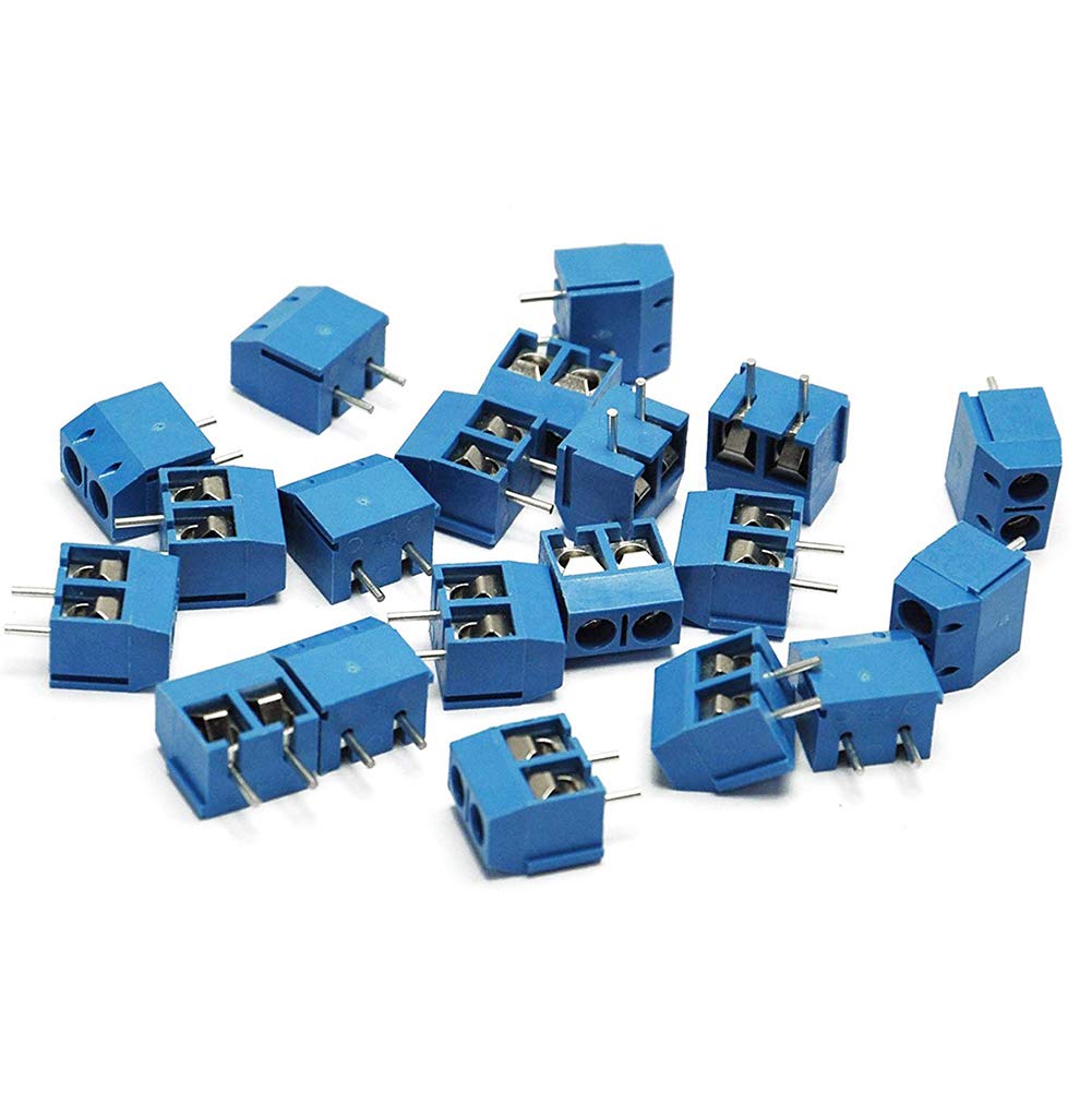 60pcs 5mm Pitch 2 Pin & 3 Pin PCB Mount Screw Terminal Block Connector for Arduino (50 x 2 Pin, 10 x 3 Pin)