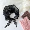 Gentle Triangular Lace Hair Scarf Ruffles French Pastoral Style Headscarf Hair Accessories Photo Headband Turban Women Girls