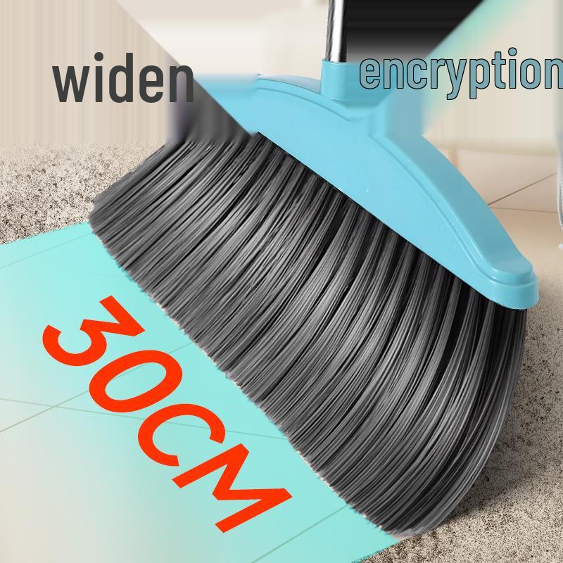 Soft Bristle Broom and Dustpan Set - Non-Stick Hair, Single Sweeping for Household Garbage