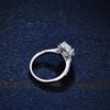 2 Carat D VVS GRA Certified Platinum Plated 925 Sterling Silver Moissanite Engagement Ring Women Heart Shape Classic Prong