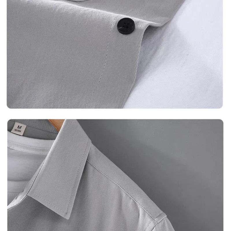 Japanese Style Cargo Long Sleeve Shirts for Men Spring/Autumn Youth Popular Pure Cotton Double Pocket Casual Shirt