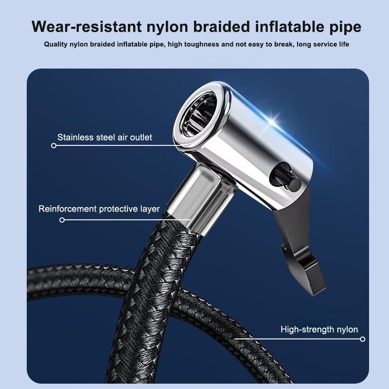 Portable Tire Inflator Air Pump Compact Rechargeable Air Compressors For Ball Motorcycle Fast Inflation Electric Air Pump