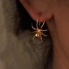Unique Hip-hop Style Stereoscopic Luster Spiders Earrings for Women Light Luxury High-end Fashion Earring Party  Gifts