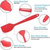 Silicone Kitchen Utensils Set - Non-Stick and Heat Resistant - Including Kitchen Tongs, Spatula, Pastry Brush, Oil Brush, Balloon Whisk, Tools for Bak