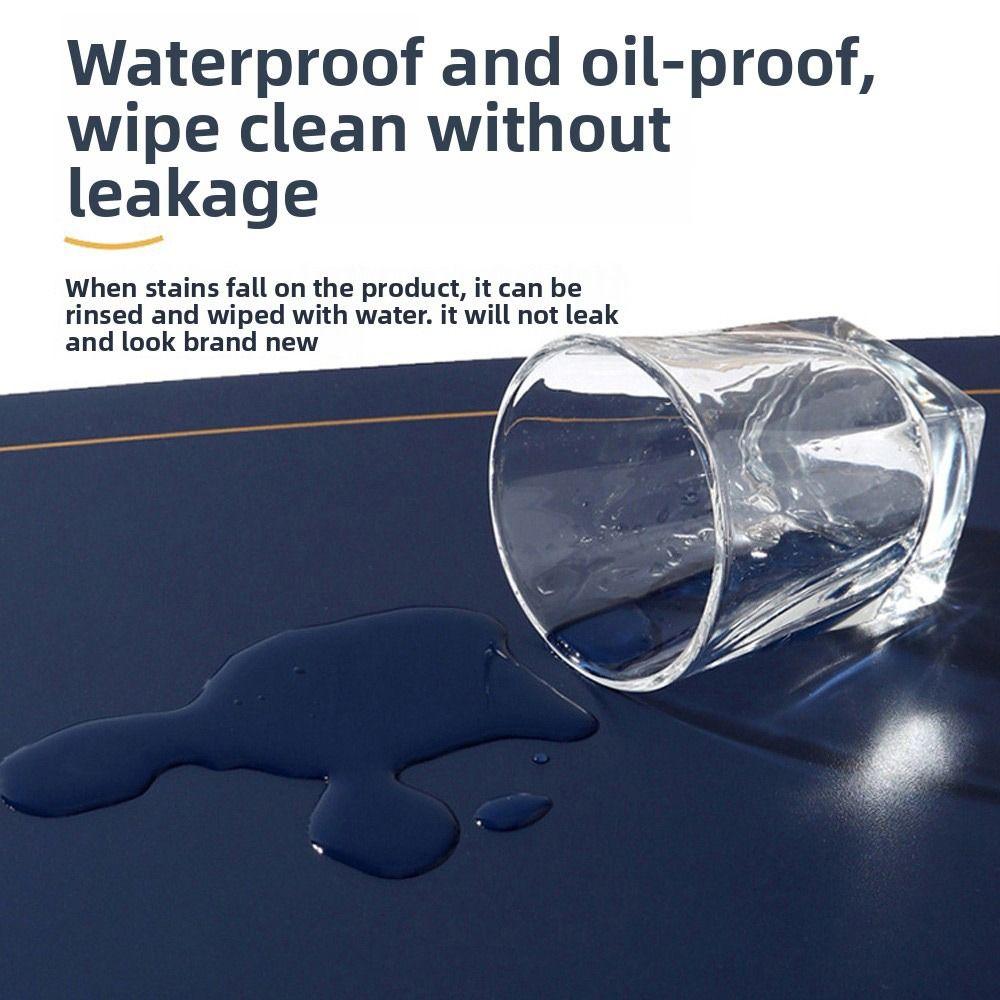 Chinese Style Leather Placemat PU Leather Western Placemat Heat Insulation Mat  Restaurant Use