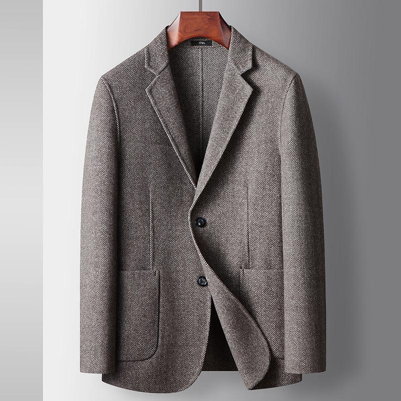 

Свитер и зимний пиджак из шерстяной ткани Qiandongge, полностью ручная работа, двусторонний шерстяной деловой пиджак в западном стиле 195