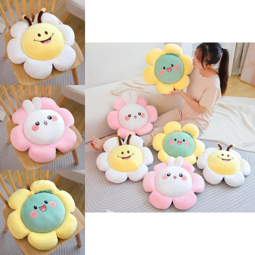 Adorable Cartoon Flower Cushion With Pp Cotton For Bed Sofa Chair Support