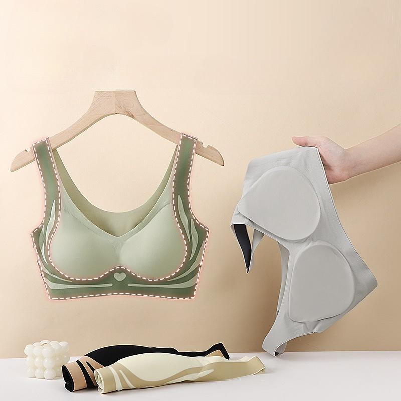 Nahtloser U-förmiger Weste-Stil Anti-Schwerkraft Weiche Stütze für kleine Brüste Push-Up und Anti-Hänge-BH für Damen